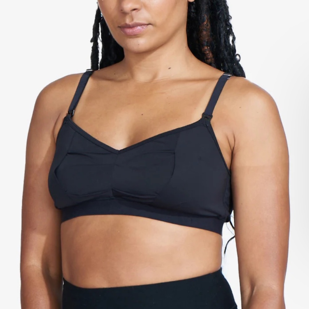Black Women's pumping and nursing Bralette
